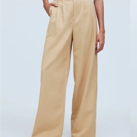 Madewell Harlow Wide Leg Pants. Khaki. Size 10 - Picture 2 of 14